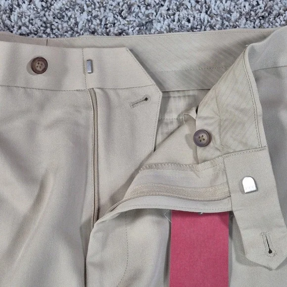 Cutter & Buck Double Pleat Microfiber Dress Pants, Slacks. Beige, 36X32. NWT!! - Picture 4 of 10